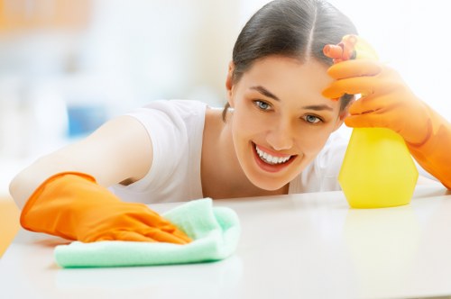 Professional carpet cleaning equipment ready for a scheduled service