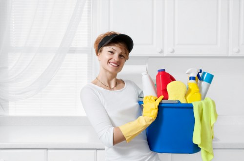 Cleaning process in progress on a residential carpet area