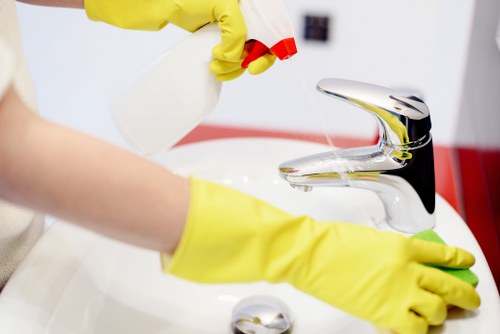 Professional carpet cleaning equipment in use on a residential floor